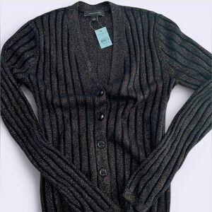 NWT~Ann Taylor Rainbow 🌈 Shimmer V-Neck Ribbed Cardigan